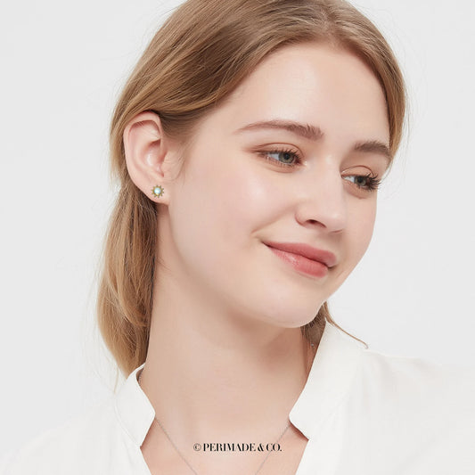 Moonstone Stud Earrings