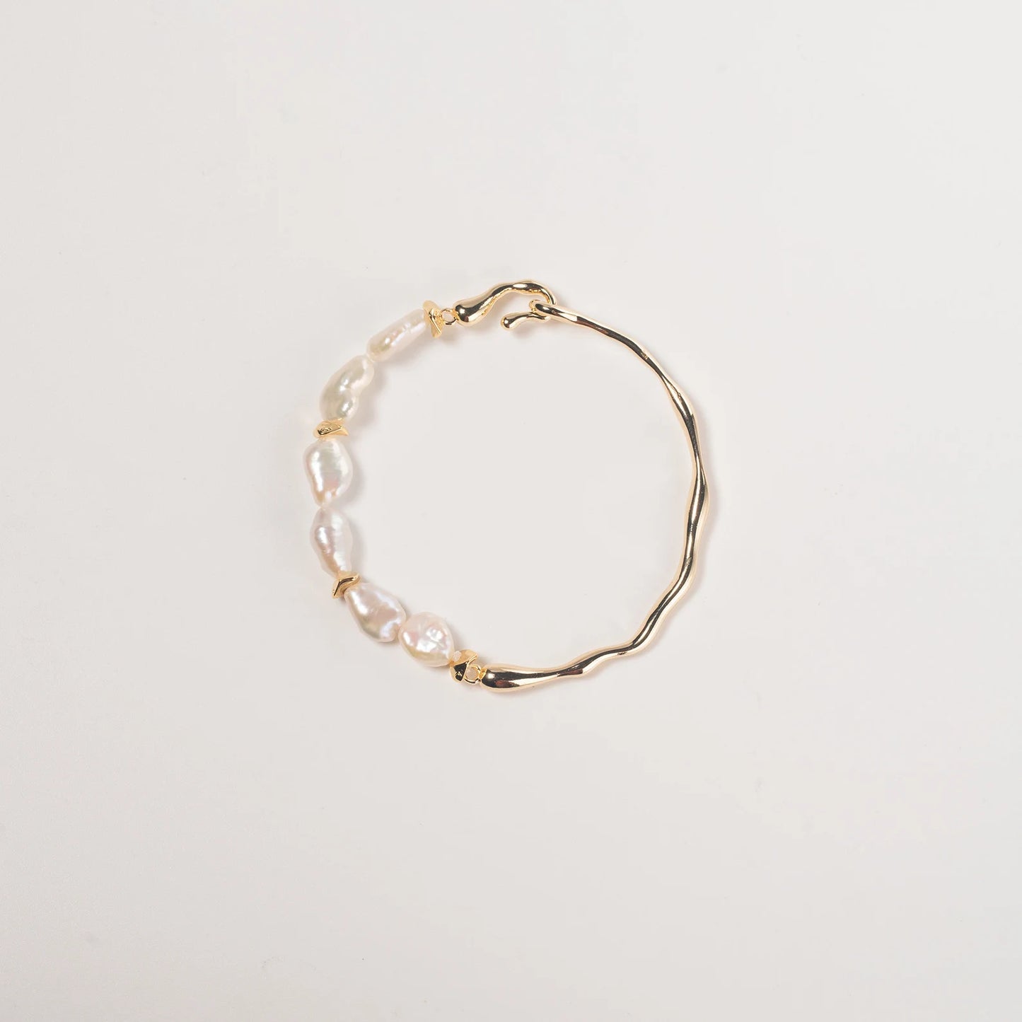 Plated Keshi Pearl Bangle