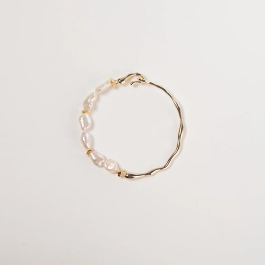 Plated Keshi Pearl Bangle