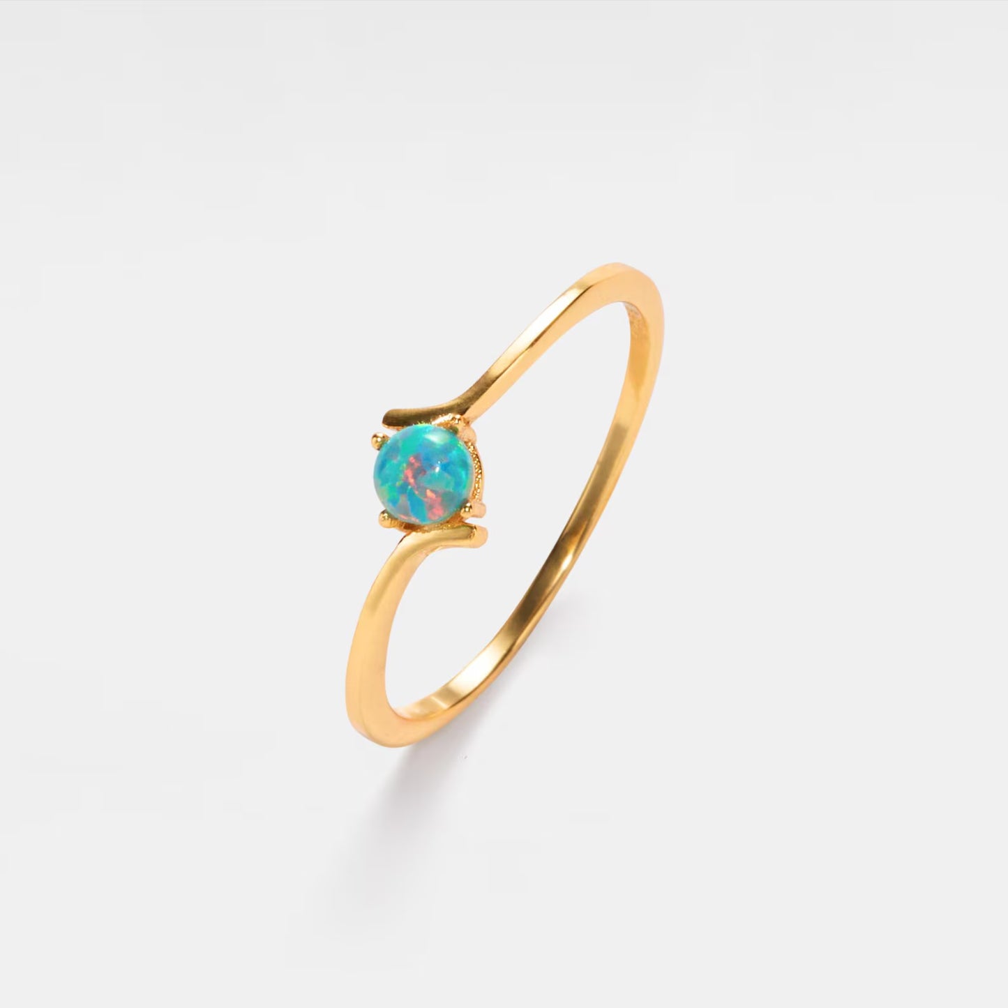 Natural Opal Stacking Ring