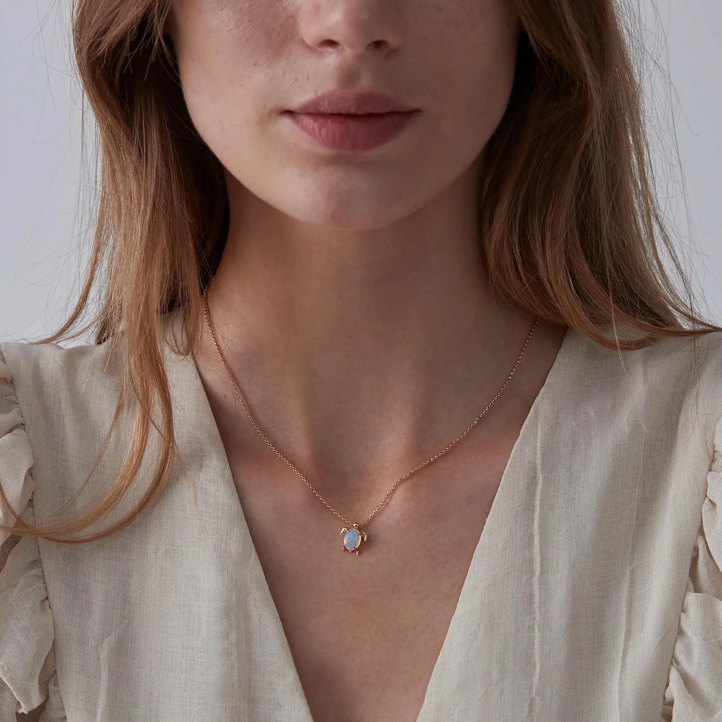 Opal Sea Turtle Beach Necklace