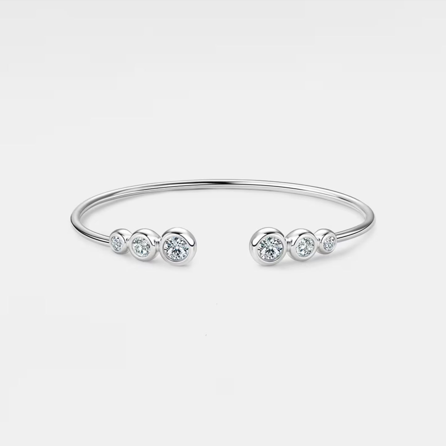 Six-Stone Moissanite Bangle