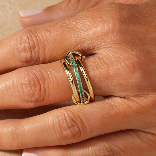 Chunky Gold Connector Ring