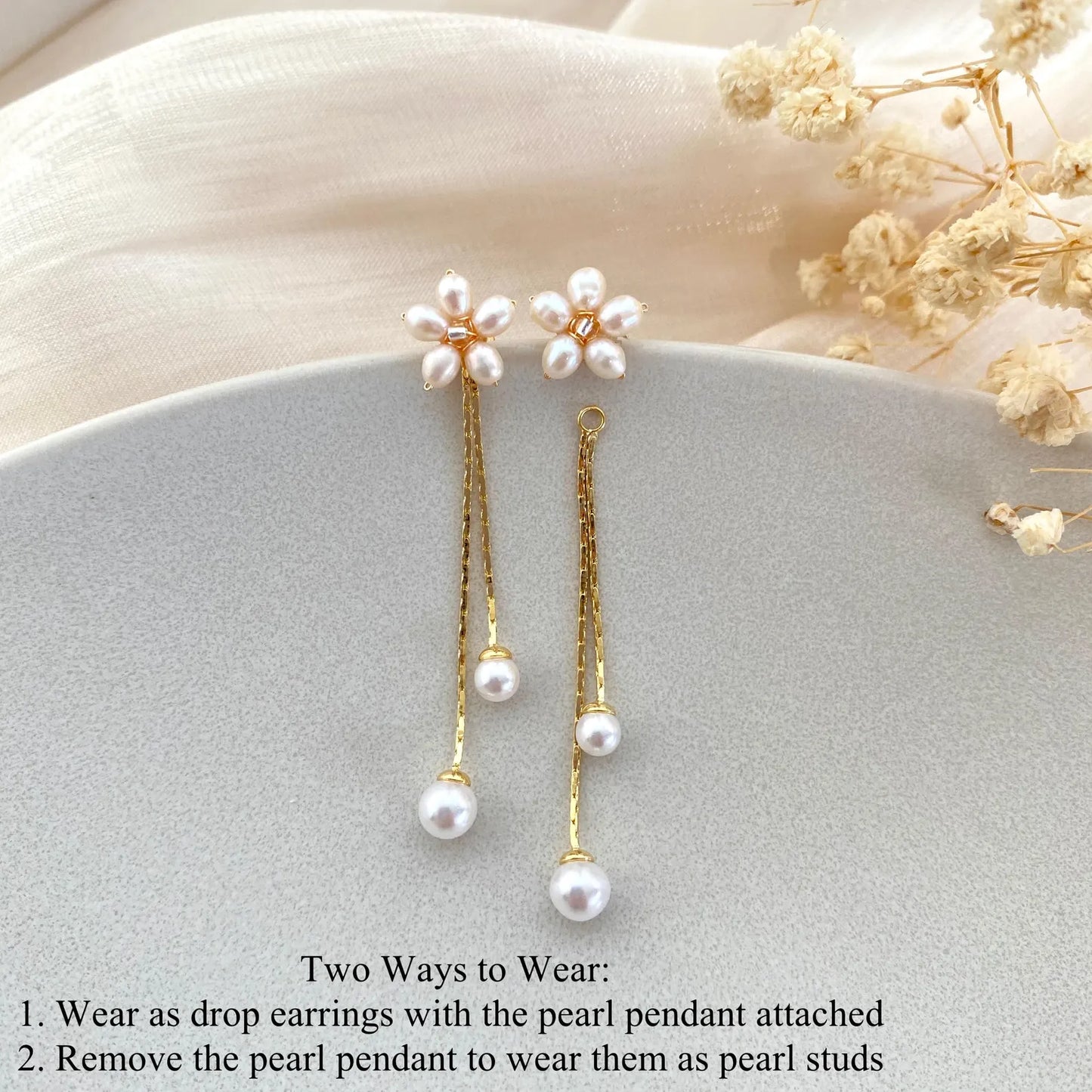 Dainty Flower Hoop Earrings