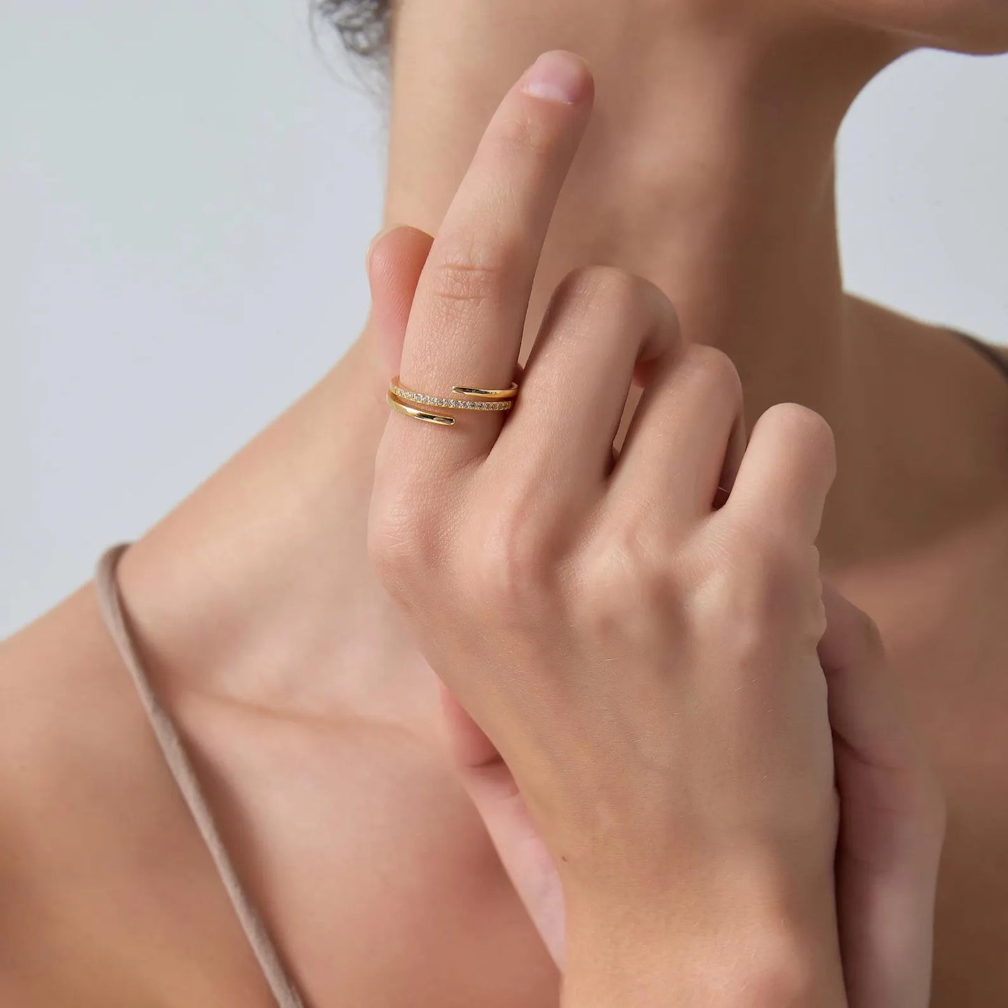 Three Row Stacking Band Ring