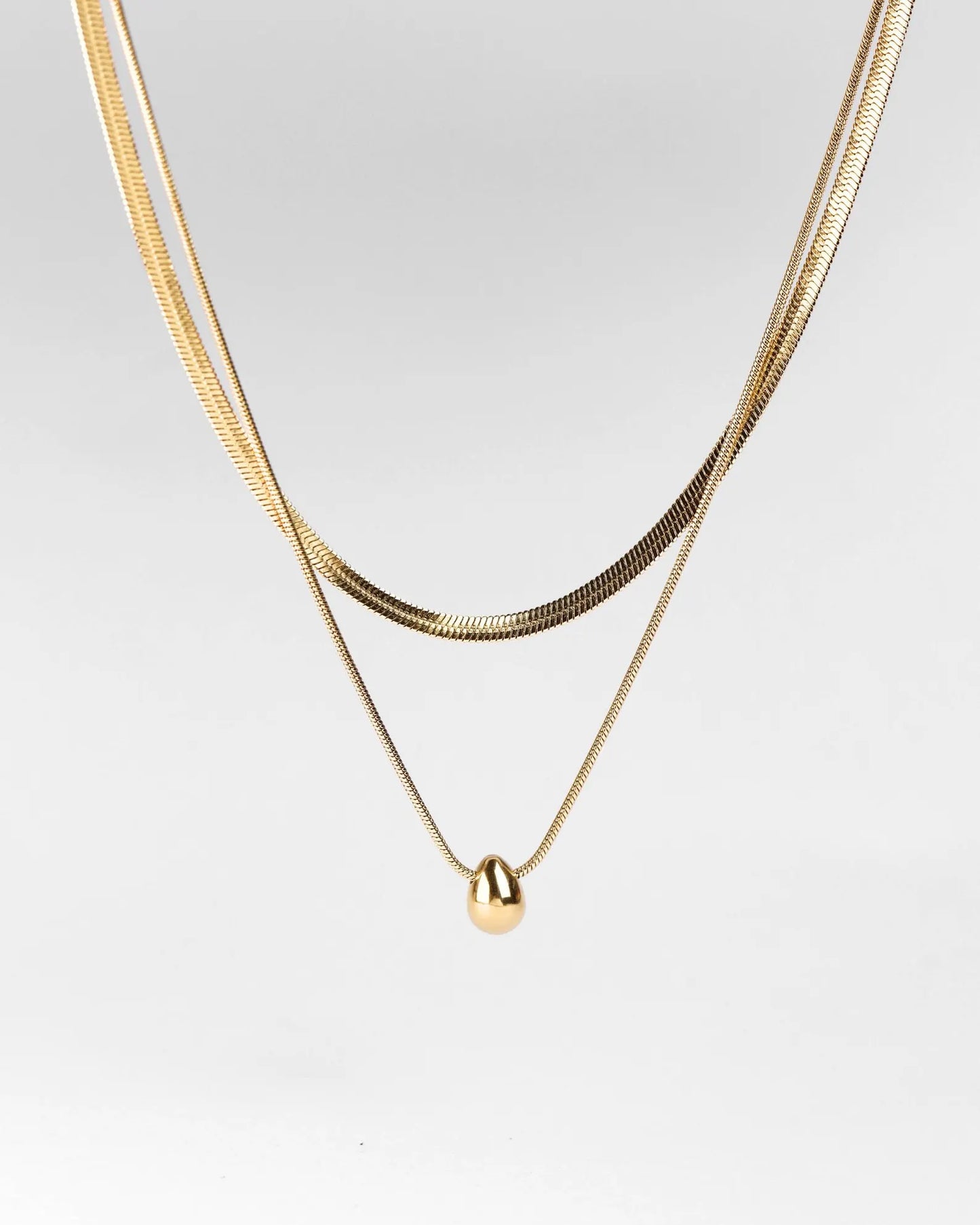 18k Gold Plated Water Drop Necklace